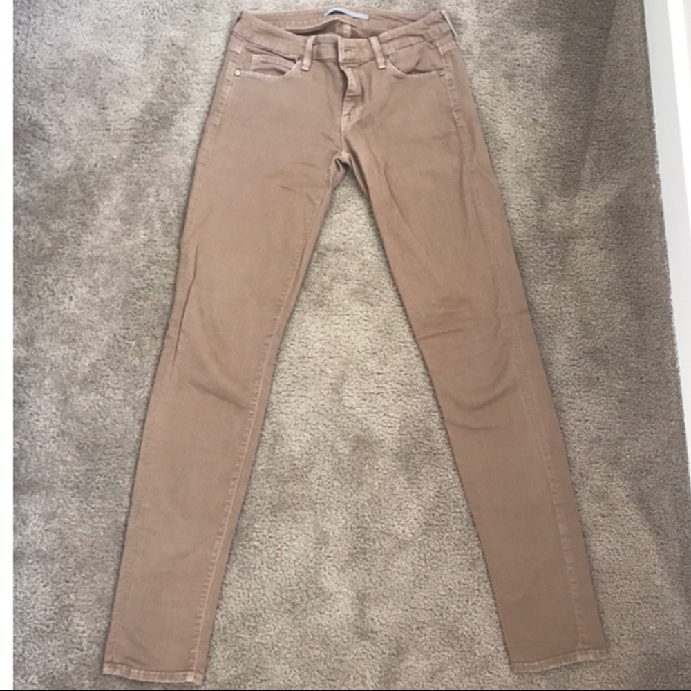 SOLD Vince “Skinny Overdye” Jeans in Khaki. Sz 25.